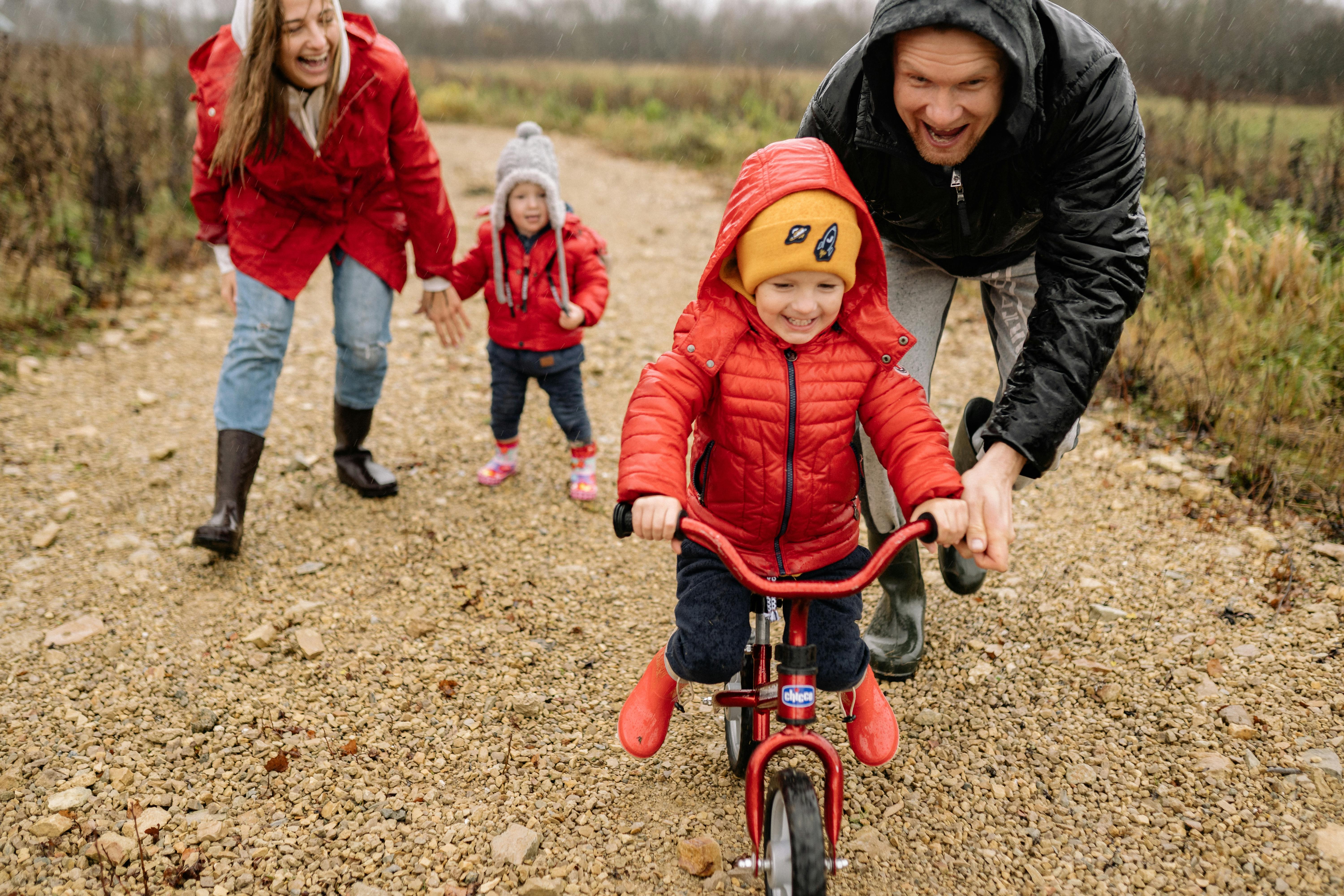 Family On Bikes